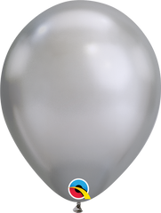 Chrome Silver Latex Balloons by Qualatex