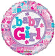 Baby Girl 18″ Holographic Balloon