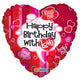 Happy Birthday With Love Heart 18″ Balloon
