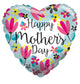 Happy Mother's Day Torquoise Heart 18″ Balloons