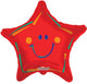 red SV Red Smiley Star 18″ Balloons (Flat count)