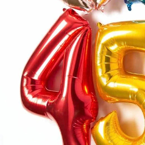 Red 34" Number Balloons from Anagram