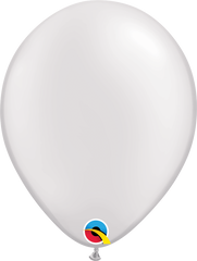 Pearl White Latex Balloons by Qualatex