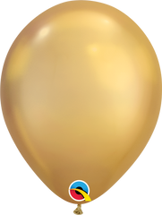 Chrome Gold Latex Balloons by Qualatex