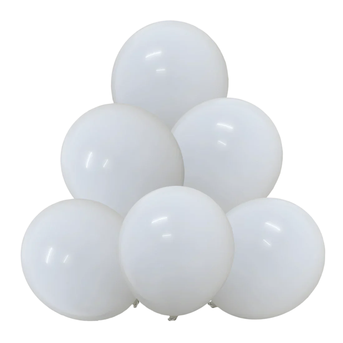 White Latex Balloons by GloMex