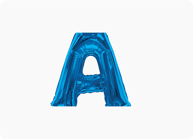 Blue Letters & Numbers