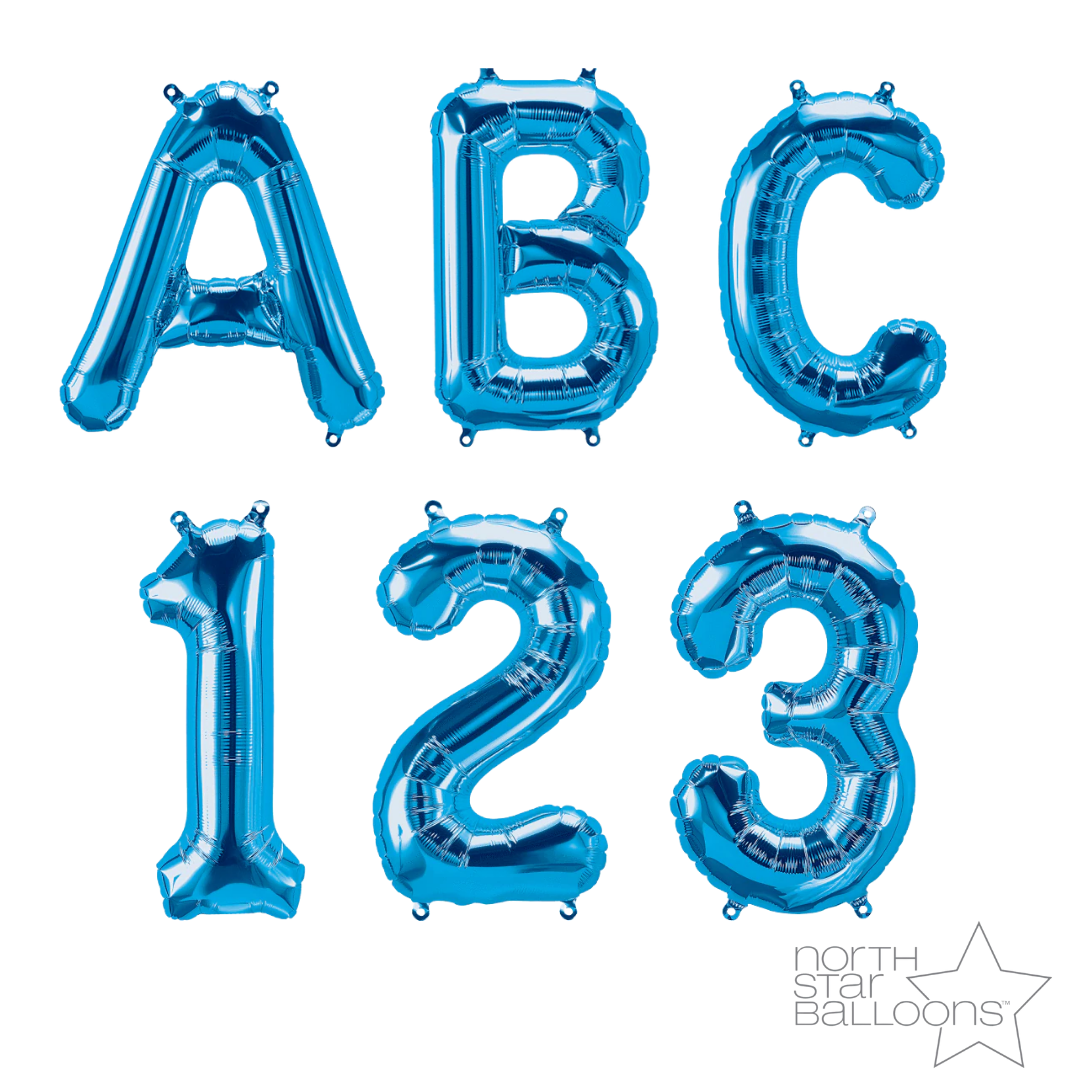16" Blue Letters & Numbers