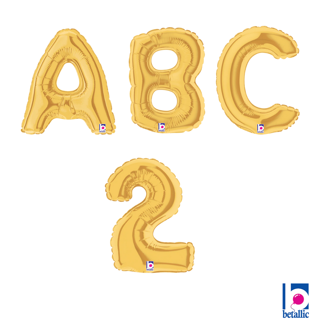 7" Gold Letters Numbers Betallic (Requires heat-sealing)