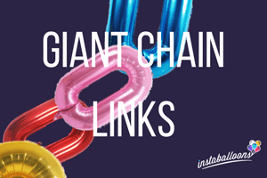Giant Chain Link Balloons from instaballoons 40" balloons that you connect to make a giant balloon chain