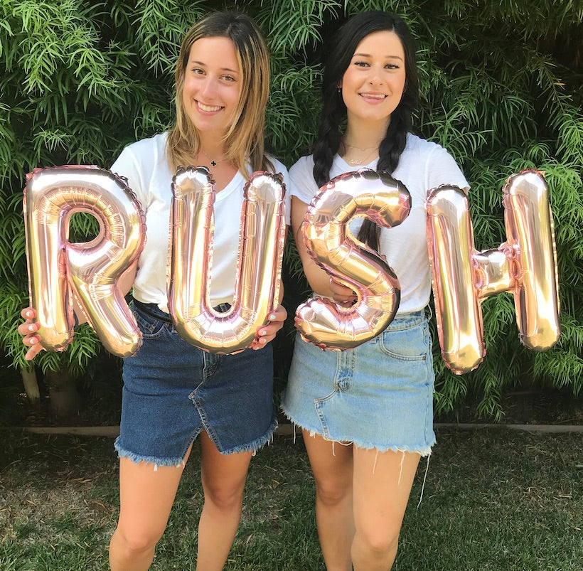 Rose Gold 16" Letter Number Balloons from Party America