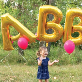 Gold 34" Letter Number Balloons from Anagram