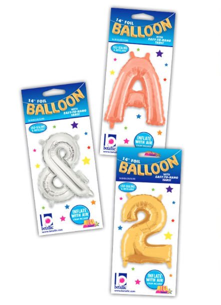 Rose Gold Self-Sealing Foil Balloon Letters and Numbers from Betallic and instaballoons Wholesale