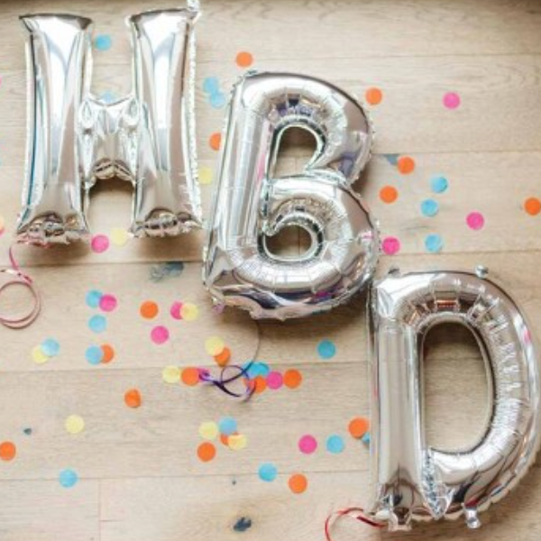 Silver 16" Letter Number Balloons from Anagram