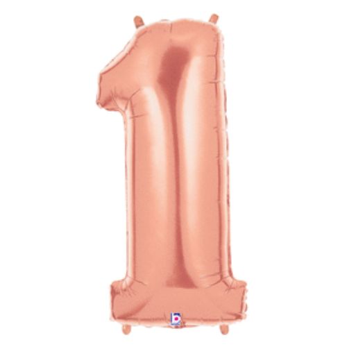 Rose Gold 34" Letter Number Balloons from Betallic