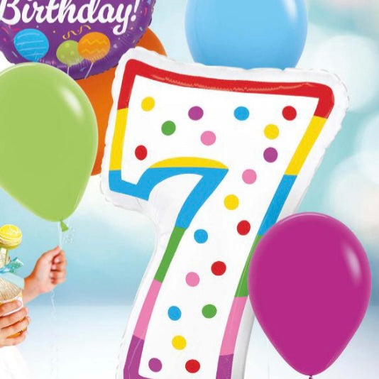 Birthday Candle 24" Number Foil Balloons by Betallic