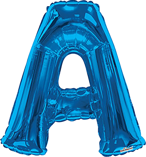 34" Blue Letters & Numbers