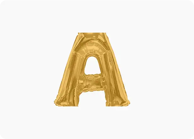 Gold Letters & Numbers