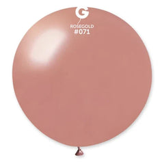 Metallic Rose Gold Latex Balloons by Gemar