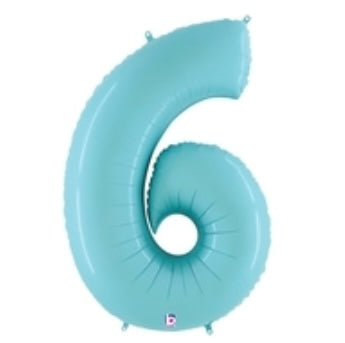 Pastel Blue 34" Number Balloons by Betallic