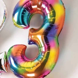 Rainbow Splash Number Balloons from Anagram