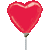 Metallic Red Heart 9" Balloon (air-fill requires heat sealing)