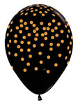 11" Black with Gold Confetti (50ct) - Sempertex