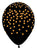 11" Black with Gold Confetti (50ct) - Sempertex