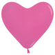 11" Deluxe Fuchsia Heart (50ct) - Sempertex
