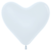 11" Fashion White Heart (50ct) - Sempertex