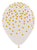 11" Gold Confetti Print on Clear (50ct) - Sempertex