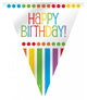 12' Banner - Rainbow Birthday Flag - Unique