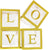 12" Clear Boxes - Love (Select Color) - Borosino