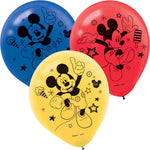 12" Disney Mickey Roadster (6ct) - Amscan