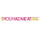 12' You Had Me At Aloha Glitter Ribbon Letter Banner - Amscan