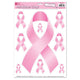 12in x17in Pink Ribbon Clings - The Beistle Company