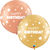 Gold & Rose Gold Happy Birthday Big & Little Dots 36″ Latex Balloons (2 count)