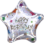 Happy Birthday Stars Holographic 32" Balloon