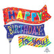 14" Happy Birthday To You Flags (10ct) - Anagram