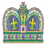 14" Mardi Gras Crown Cutout - Prismatic - The Beistle Company