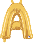 14" Megaloon Jr. Letter A - Gold (5ct) - Betallic