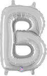 14" Megaloon Jr. Letter B - Silver (5ct) - Betallic