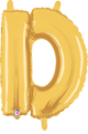 14" Megaloon Jr. Letter D - Gold (5ct) - Betallic