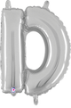 14" Megaloon Jr. Letter D - Silver (5ct) - Betallic