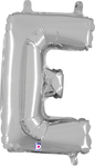 14" Megaloon Jr. Letter E - Silver (5ct) - Betallic