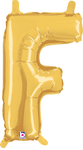 14" Megaloon Jr. Letter F - Gold (5ct) - Betallic