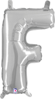 14" Megaloon Jr. Letter F - Silver (5ct) - Betallic