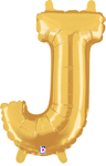 14" Megaloon Jr. Letter J - Gold (5ct) - Betallic