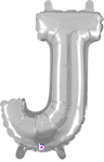 14" Megaloon Jr. Letter J - Silver (5ct) - Betallic