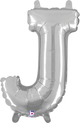 14" Megaloon Jr. Letter J - Silver (5ct) - Betallic