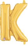 14" Megaloon Jr. Letter K - Gold (5ct) - Betallic
